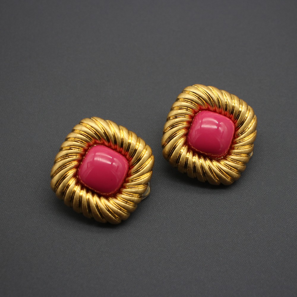 Luxury Square Gold Plated Earrings