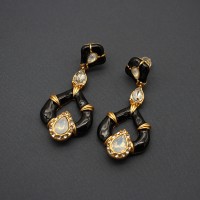 Black Designer Jewelry Vintage Earrings